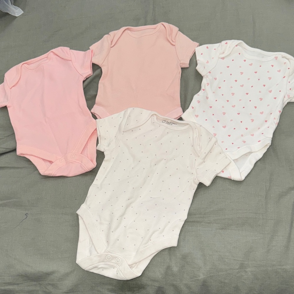 Primark Kids Bodysuits - Pink and White Set